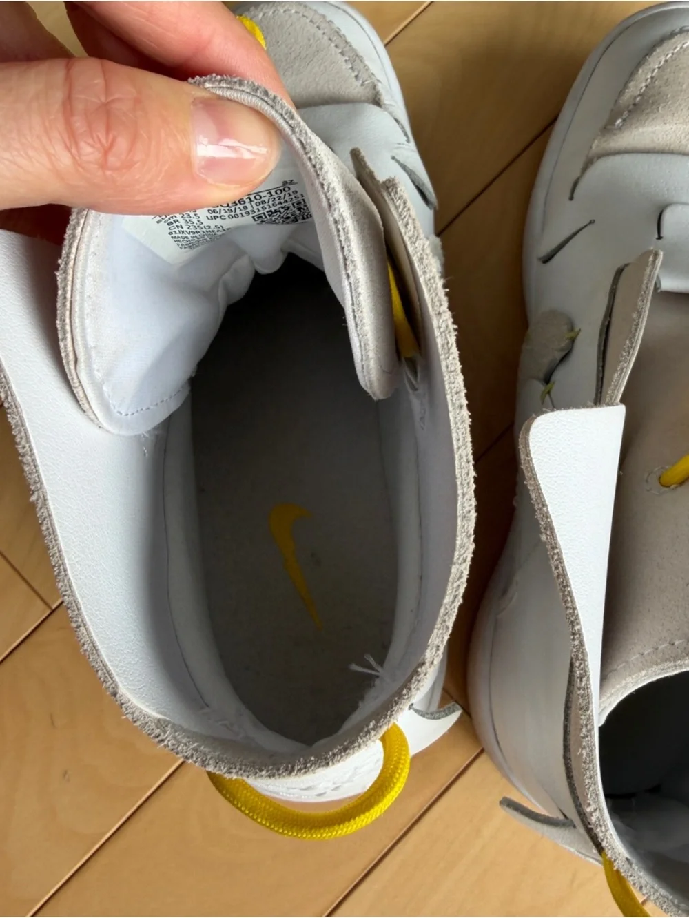 Nike Vandalised LX sneakers in the White/Chrome Yellow colorway size 6.5 women’s - Picture 7 of 10